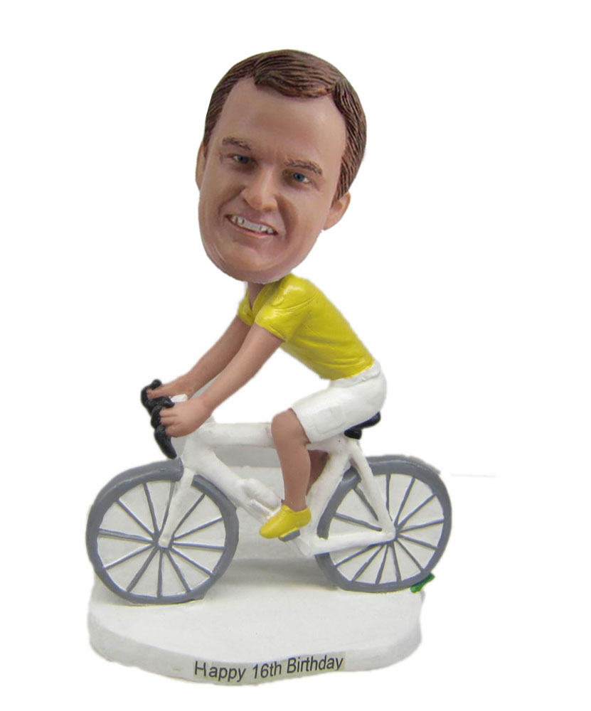 Custom Sports Bobble Head Biker Bobblehead