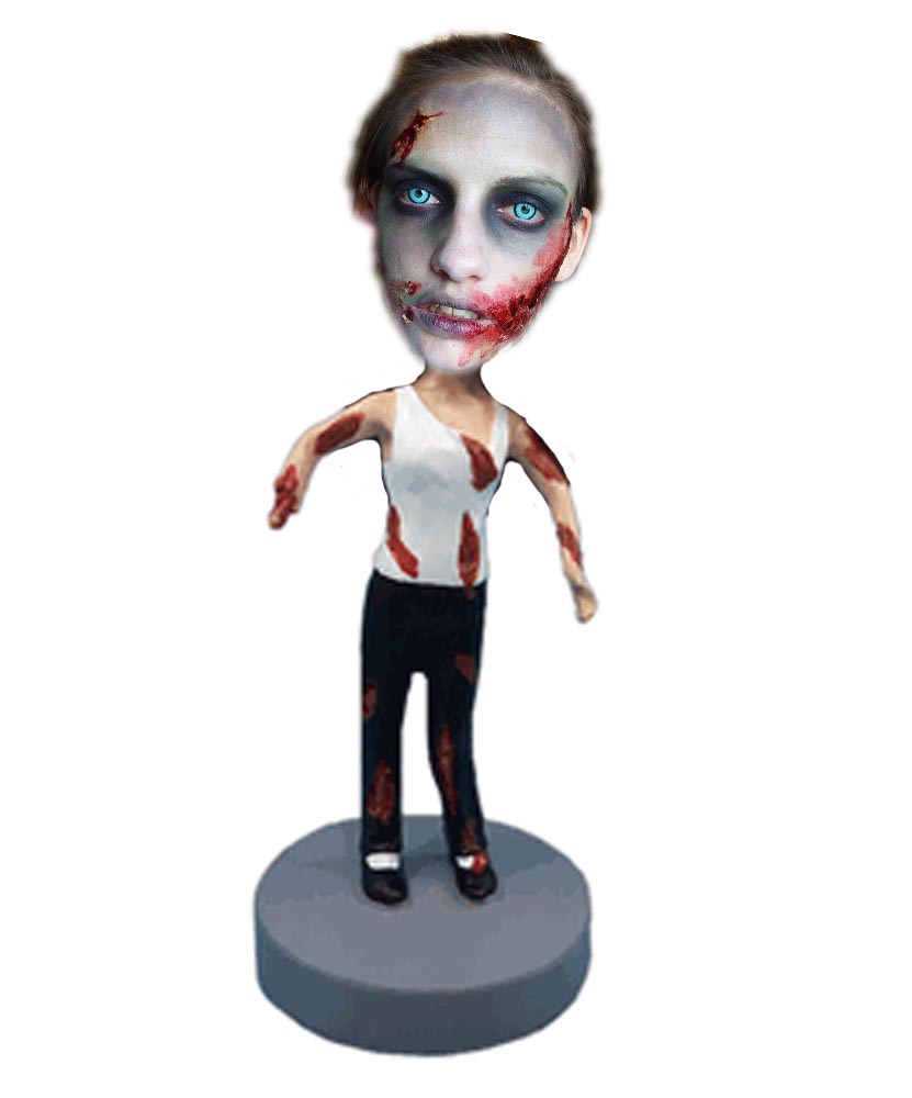 Female Personalized Halloween Zombie Bobbleheads G267