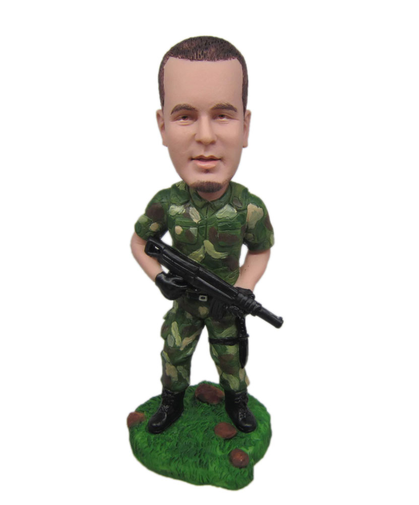 Personalized solider bobblehead M056