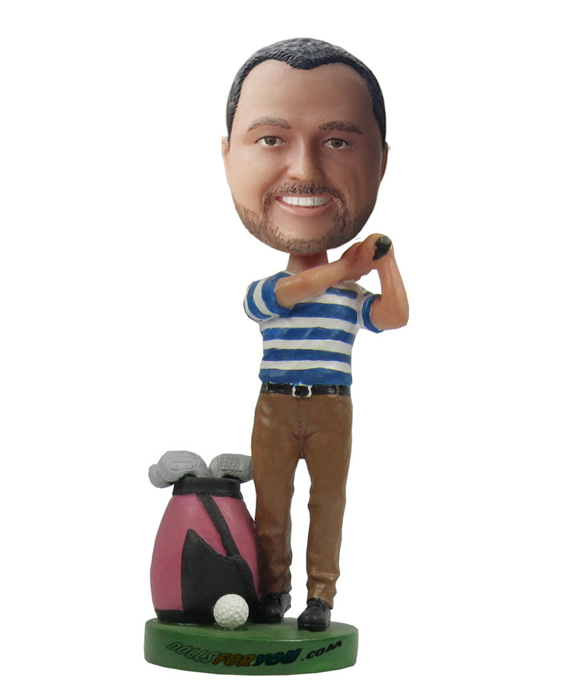 Custom golf of bobble head