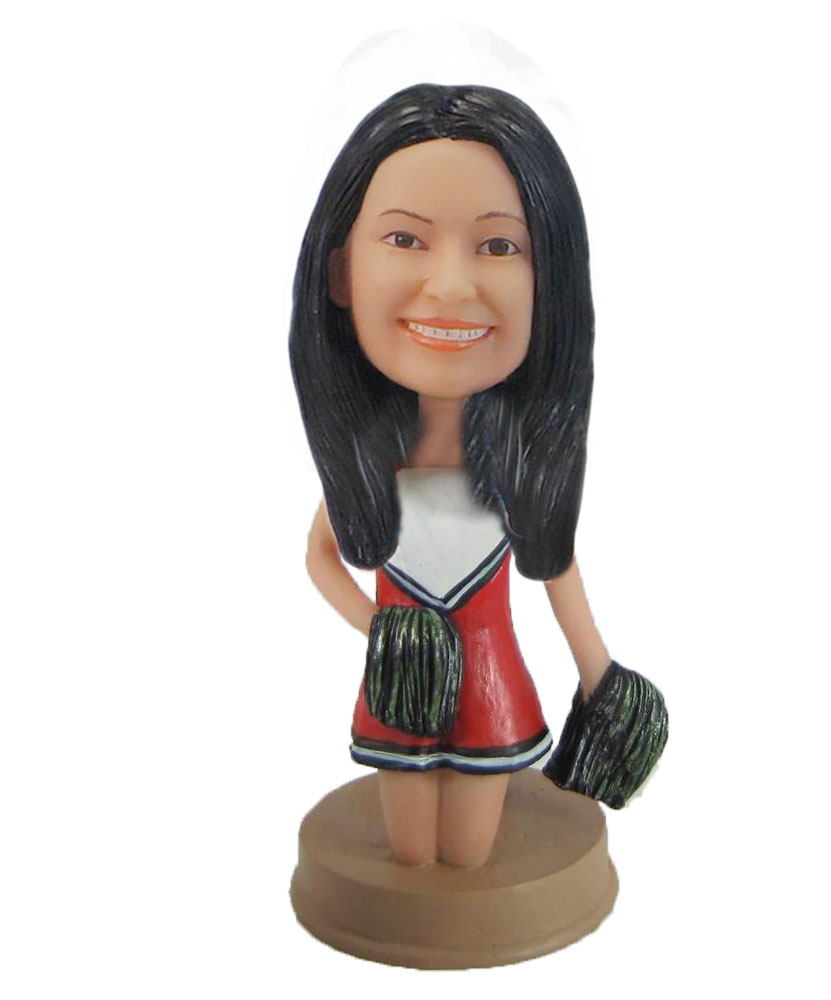 Custom Cheerleader girl Bobble Head Female Cheerleader girl Doll F982