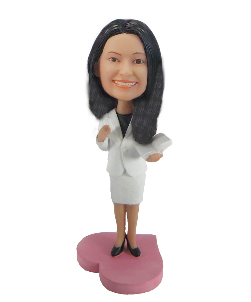 Custom Teacher  Head Bobble Female Teacher Doll F967