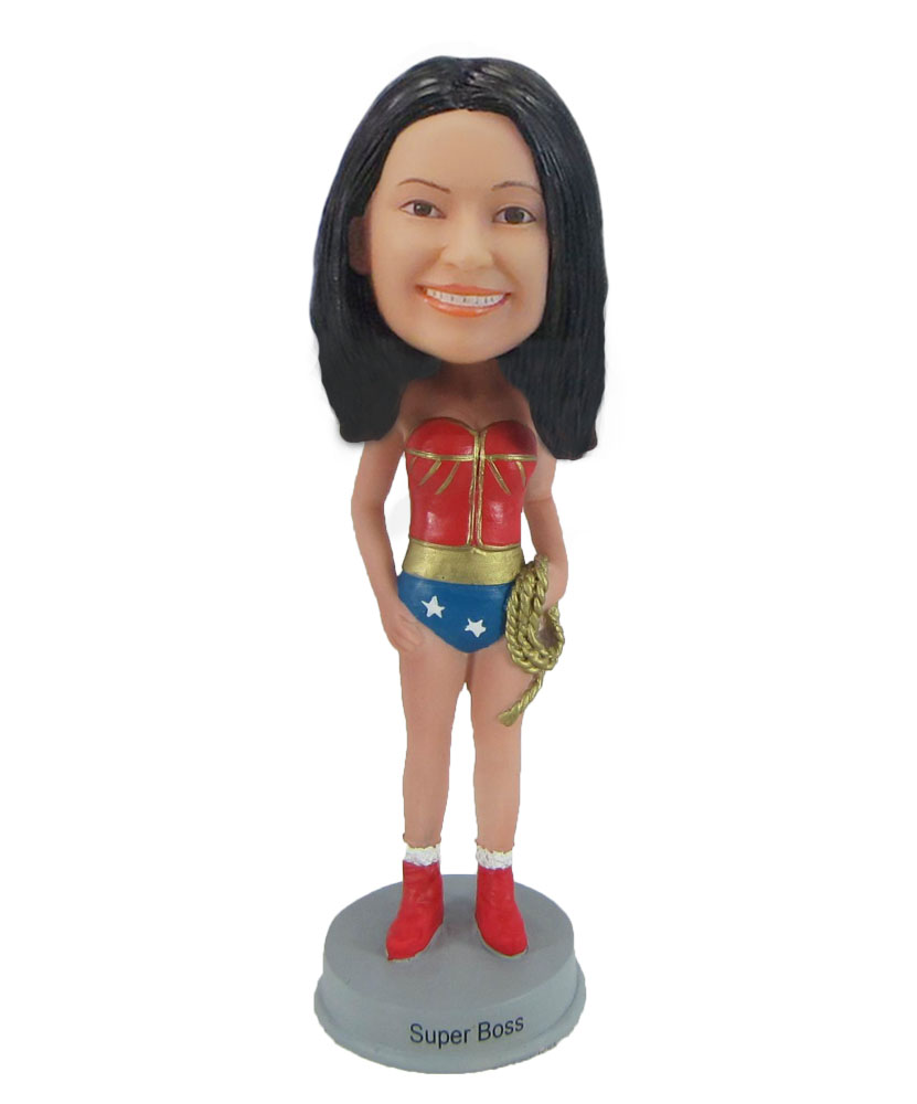 Custom  Wonder woman personalized bobble head Female Wonder woman Doll F940