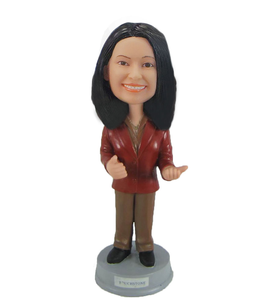 Custom Speech woman Bobble Head Female Speech woman Doll F934