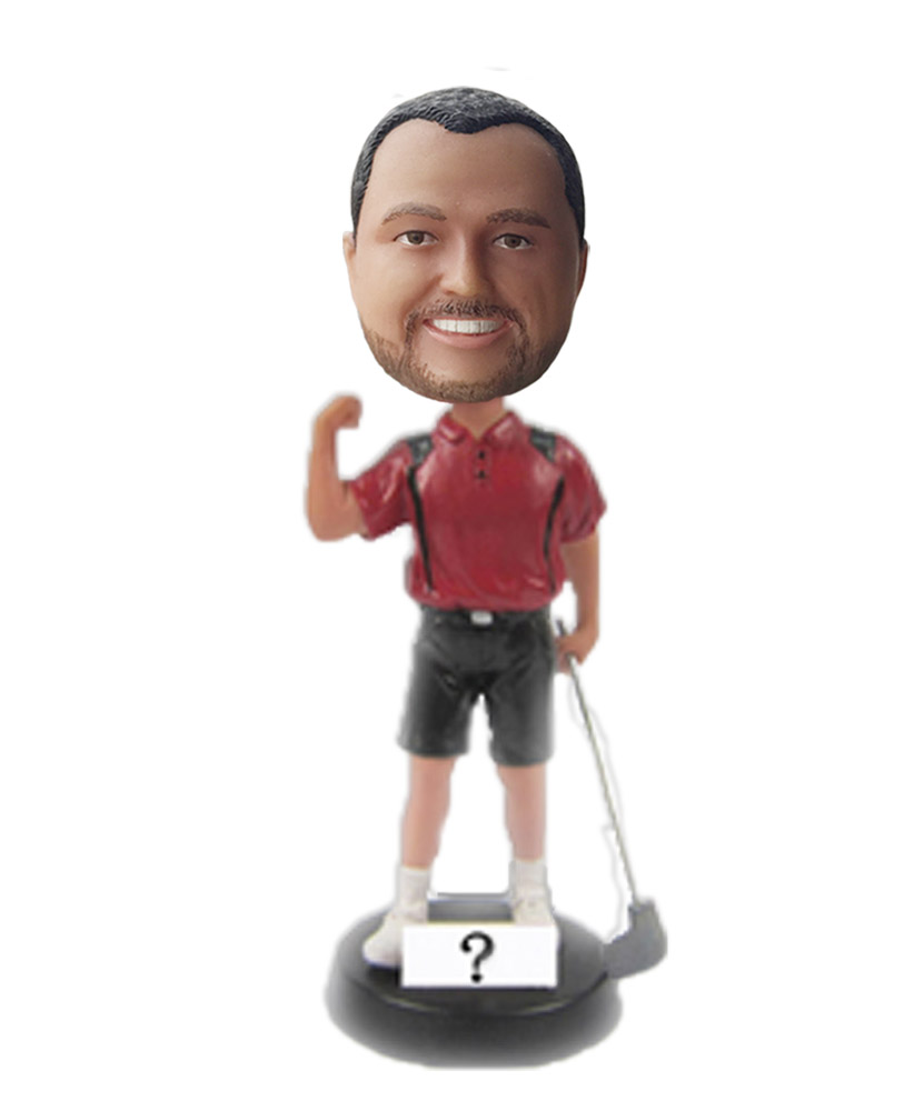 Golfer Man With Club bobblehead Doll S99