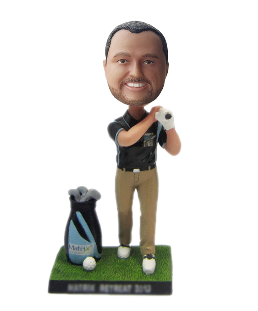 Posing to Swing The Golf Personalized Bobbleheads  S230