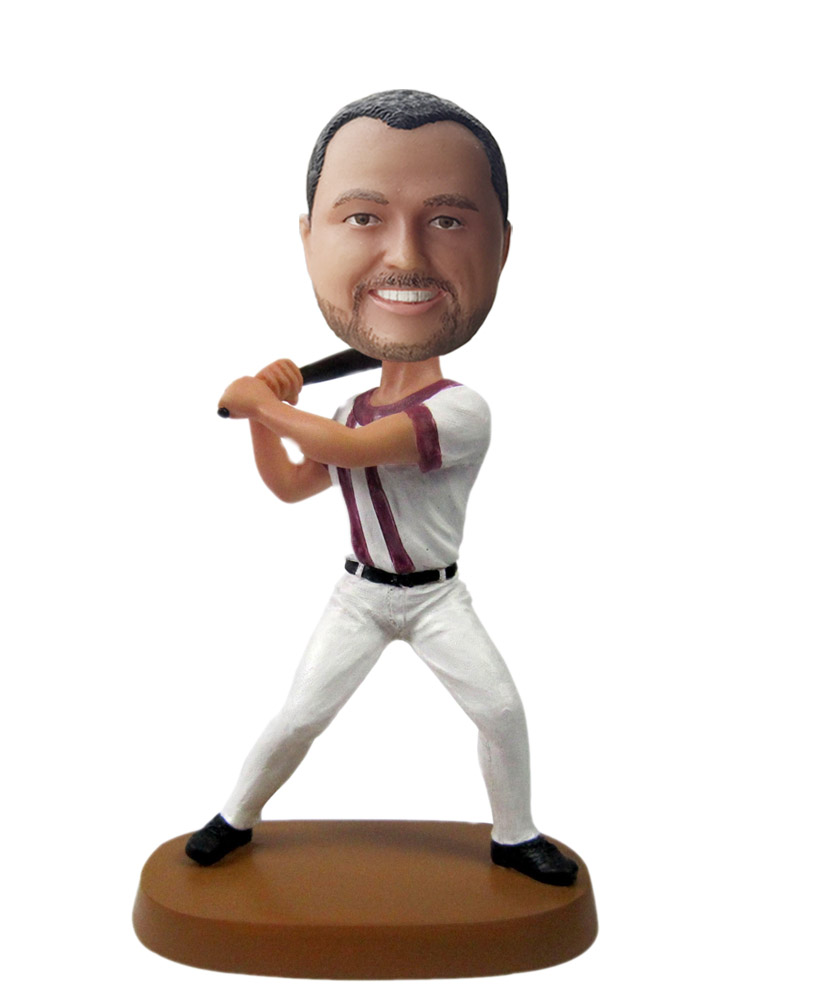 Custom Baseball bobbleheads Swinging the Bat,S374