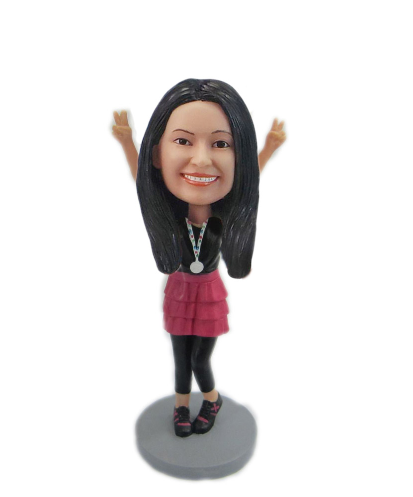 Female Cheerleader bobblehead Doll,s412