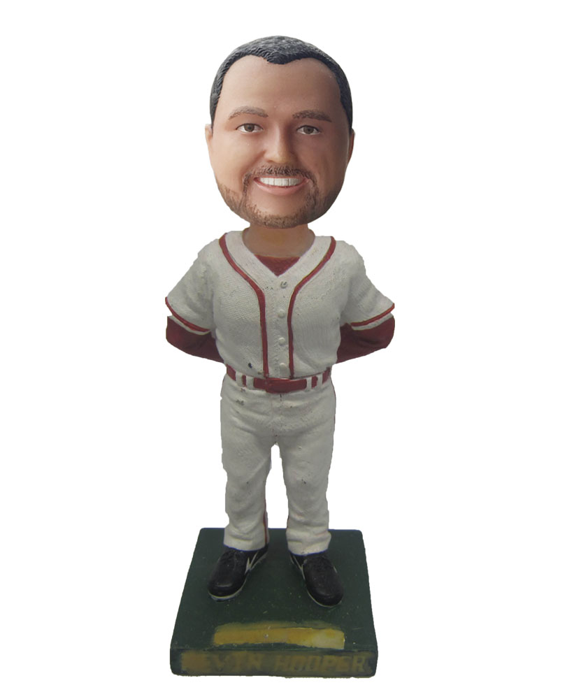 Custom Baseball Player Bobblehead Hands At Sides S614