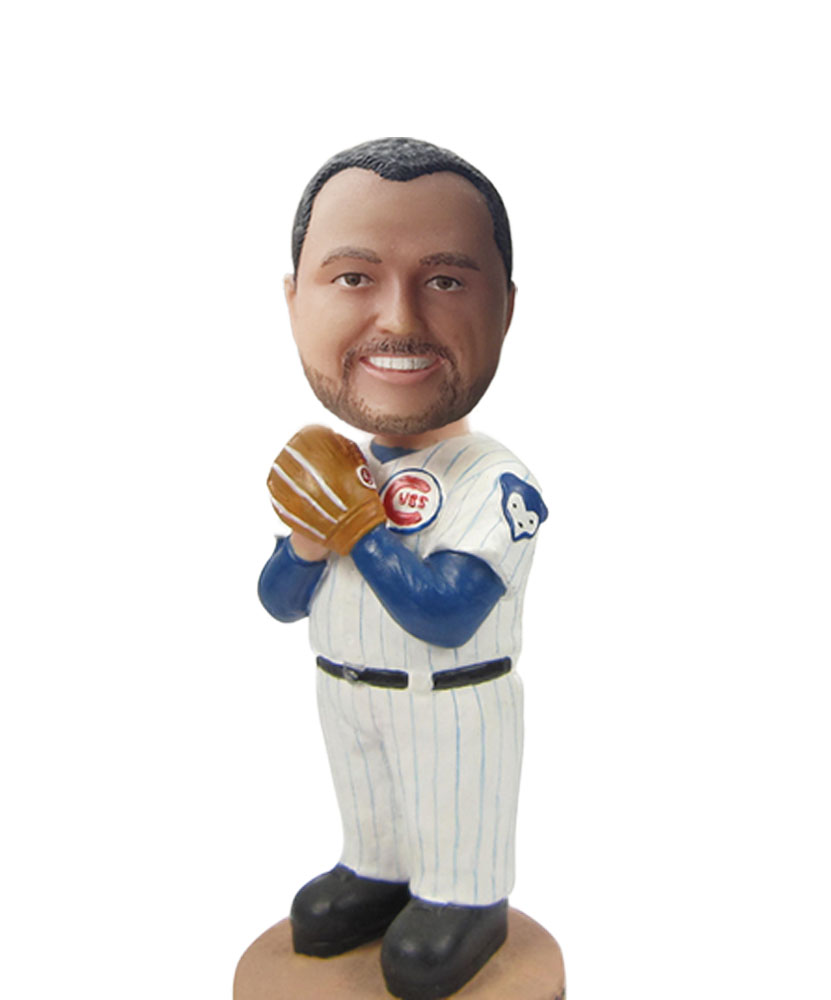 Baseball Pitcher Throwing Man bobblehead Doll s684