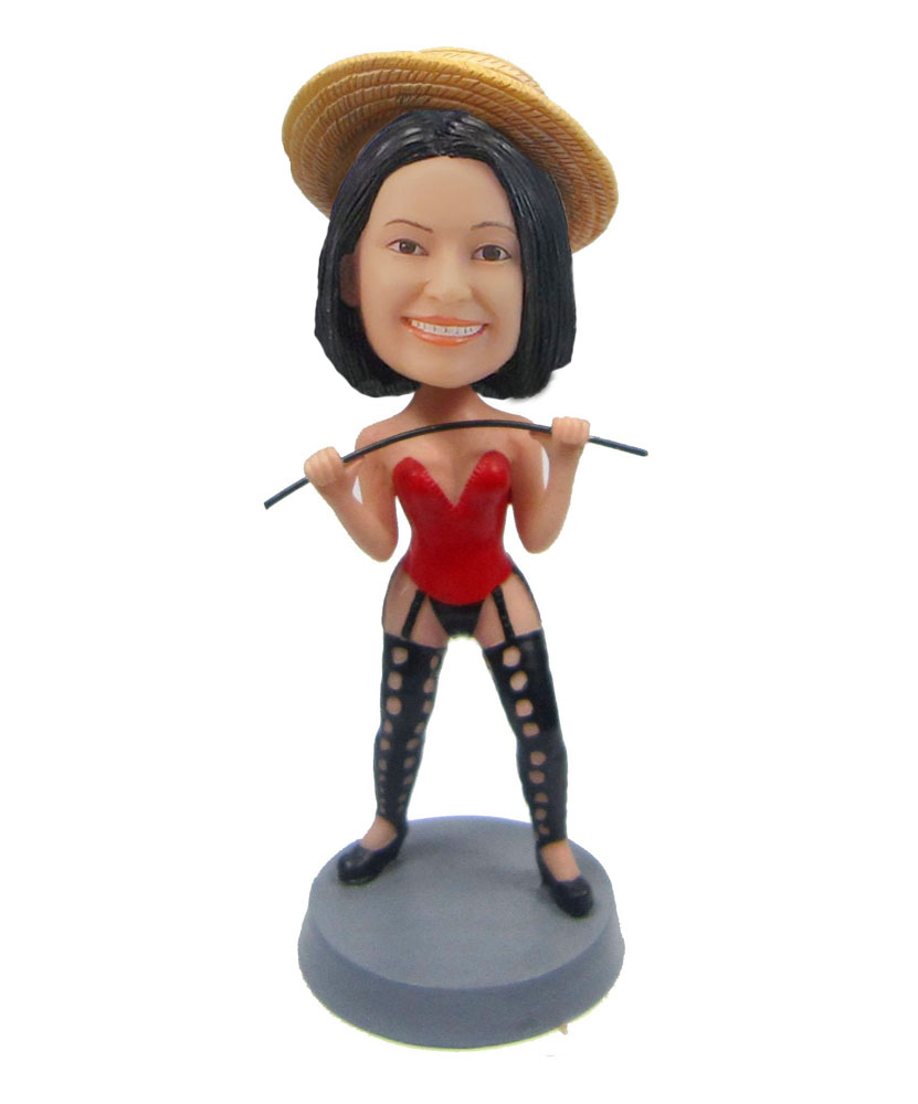 Sexy female with whip bobblehad doll custom bobblehead cheap