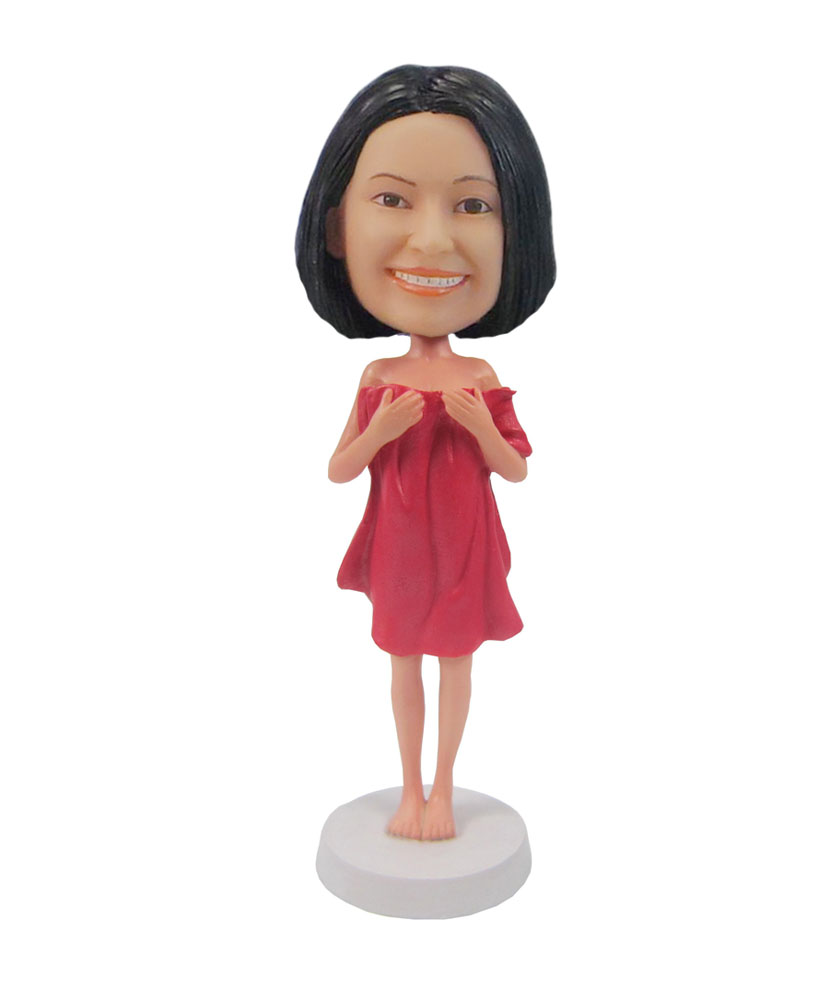 Shy Female bobblehead doll customized bobble heads