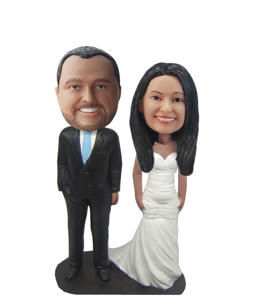 Customized couple bobbleheads gift for parents W683