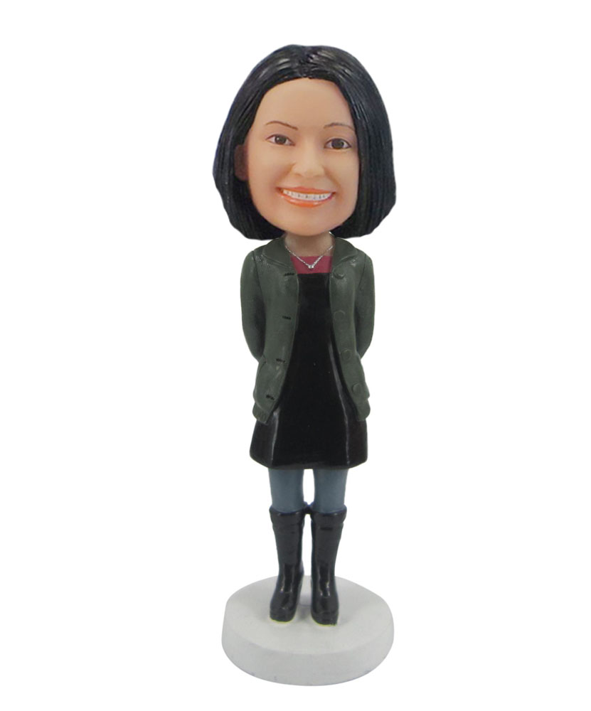 Female with black boots personal bobbleheads F102