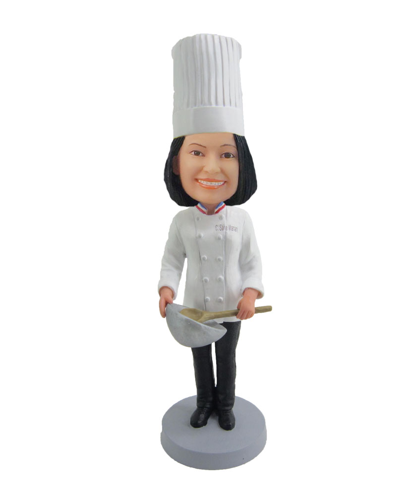 Female chef Chef Hat cook bobblehead doll F104