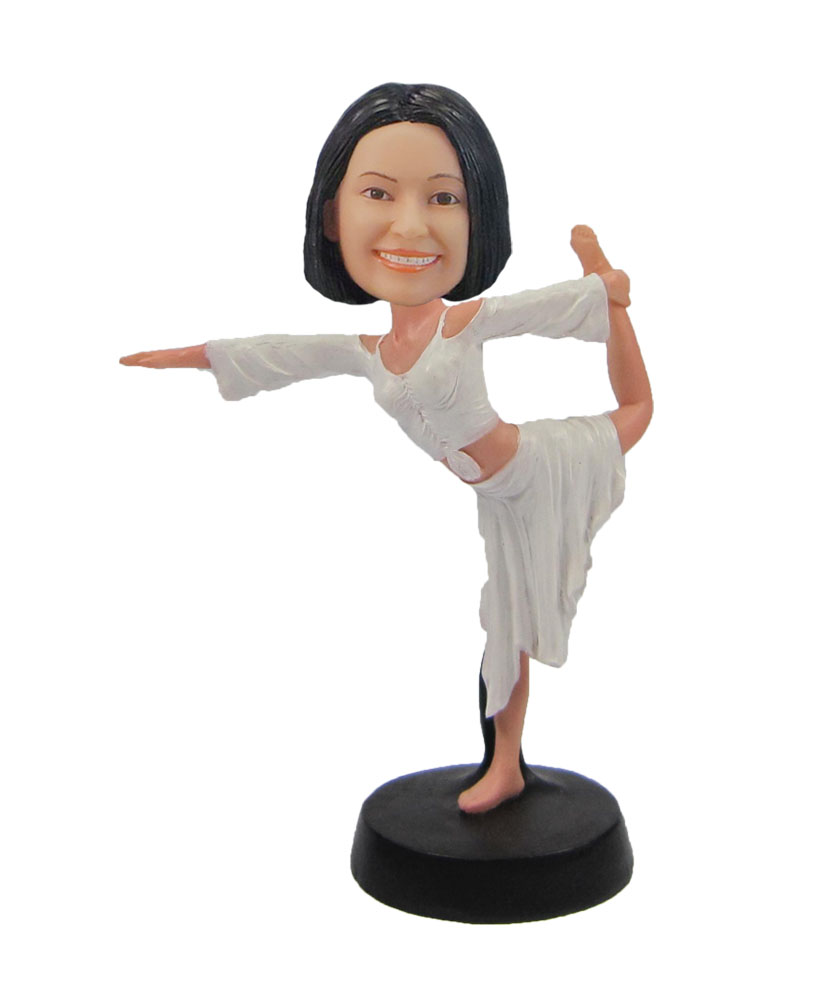 Female Doing yoga Yoga balance posture Bobbleheads F110