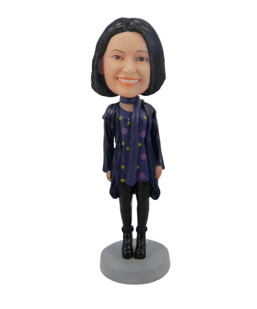 Female wearing a skirt and boots bobblehead F115