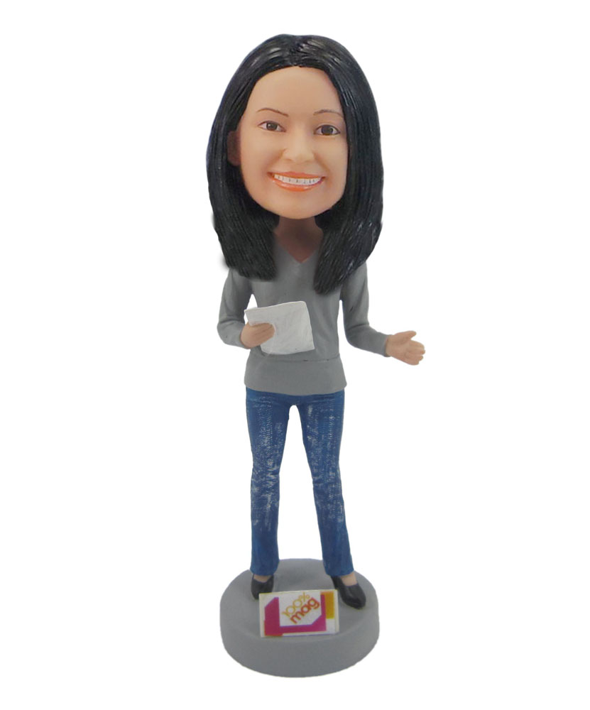 Female Teacher Speech girl bobblehead doll F117