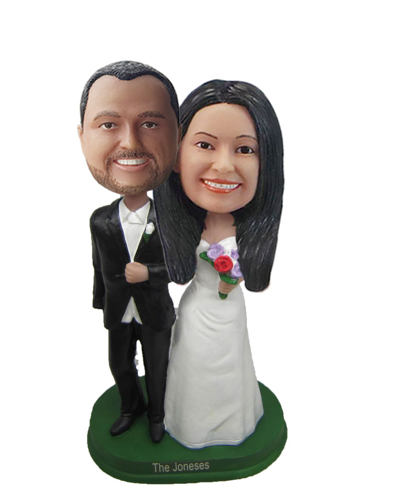 Fancy Wedding Couple bobblehead Doll W740