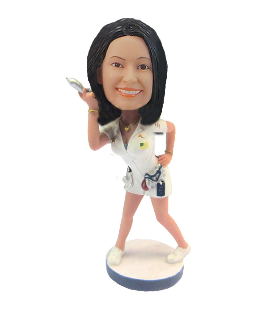 Sexy female doctor cosplay bobblehead doll F132