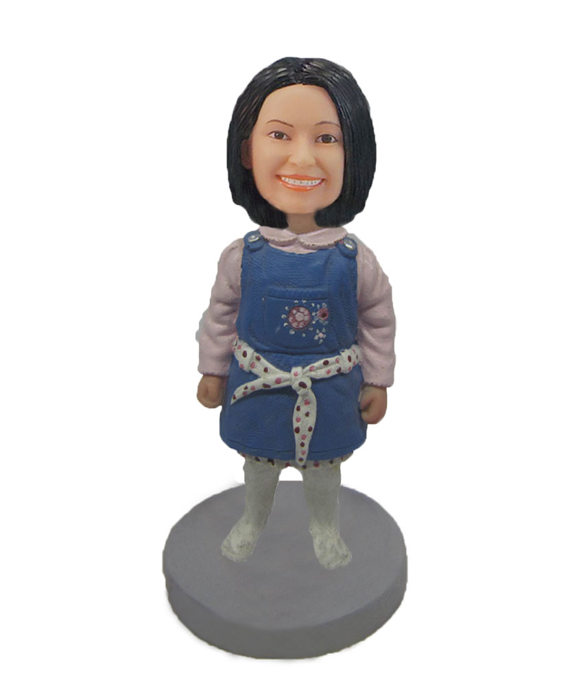 little girl in Cute children's wear bobblehead F142