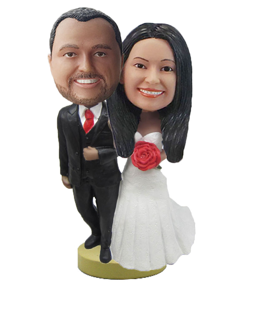 Classic Wedding Couple bobblehead Doll W734