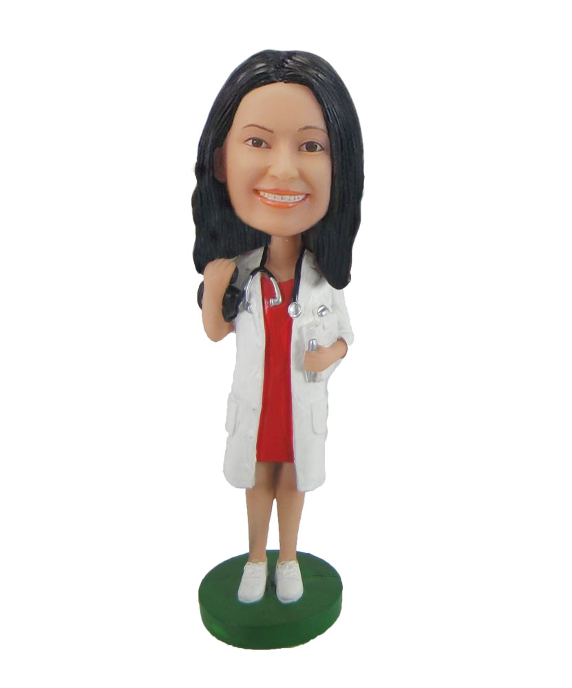 Female Doctor with Stethoscope Bobbleheads F667