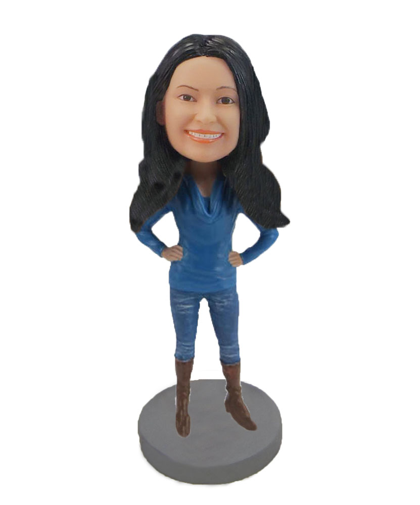 Mrs. incredible cool woman bobblehead doll F692