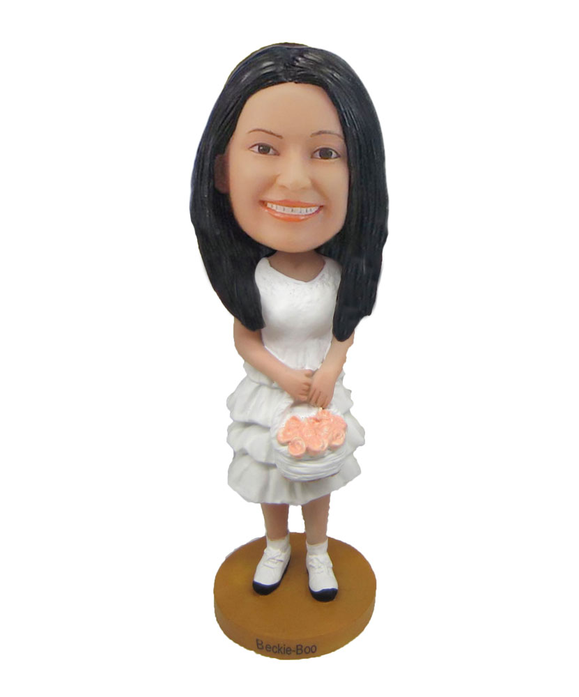 Wedding happy flower girl Holy bobblehead F726