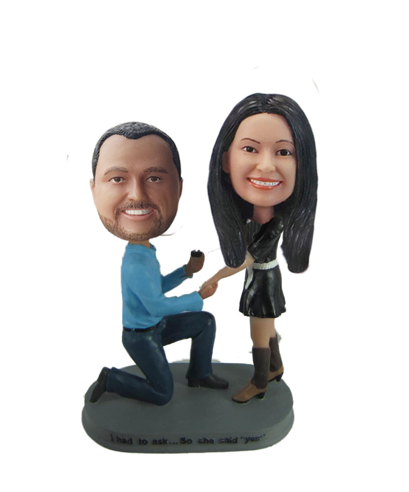 Wedding Proposal bobblehead Doll w849