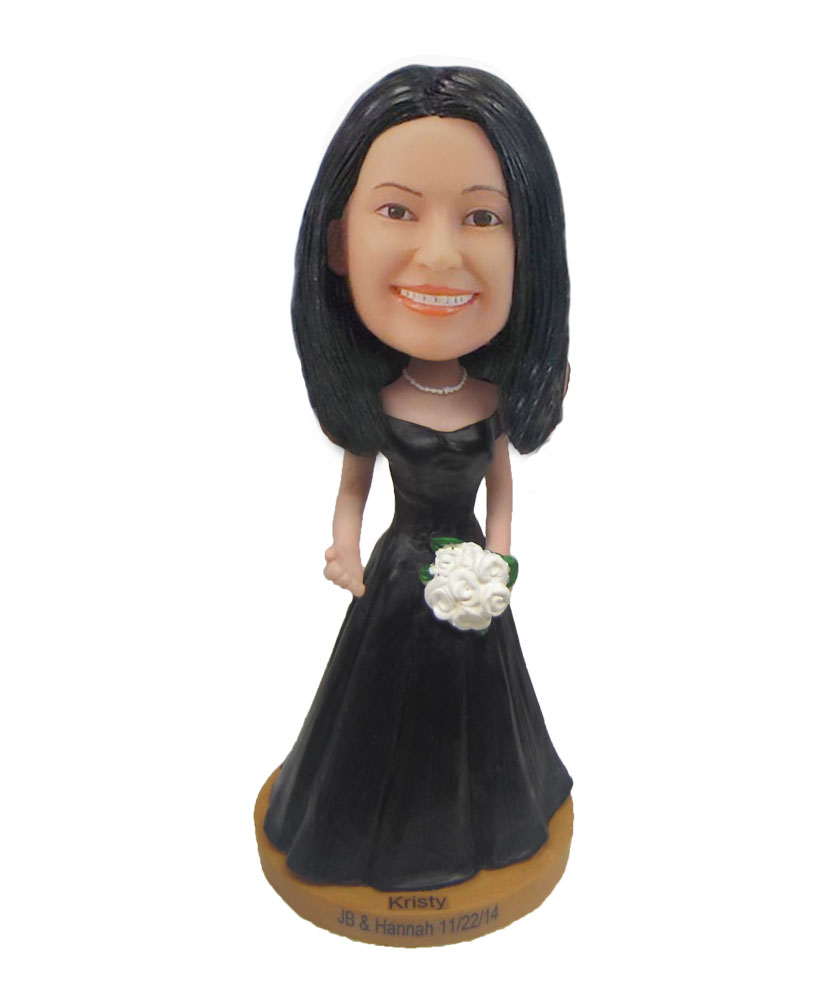 Female Special black wedding dress Bobbleheads doll F760