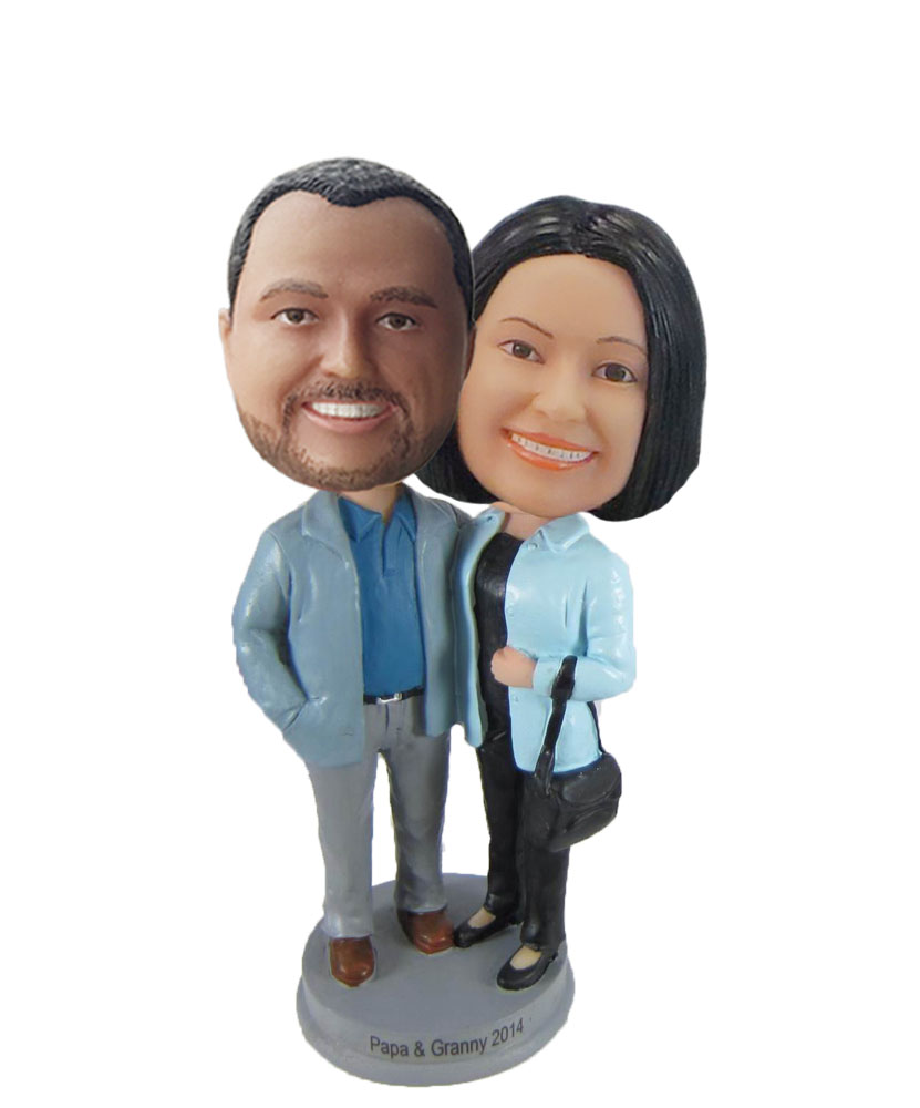 Casual couple bobblehead W1039