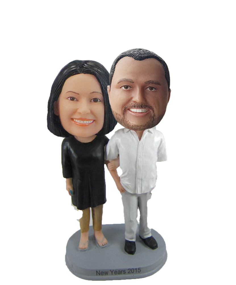 Holding Hands Man And Woman bobblehead Doll 2 W1075