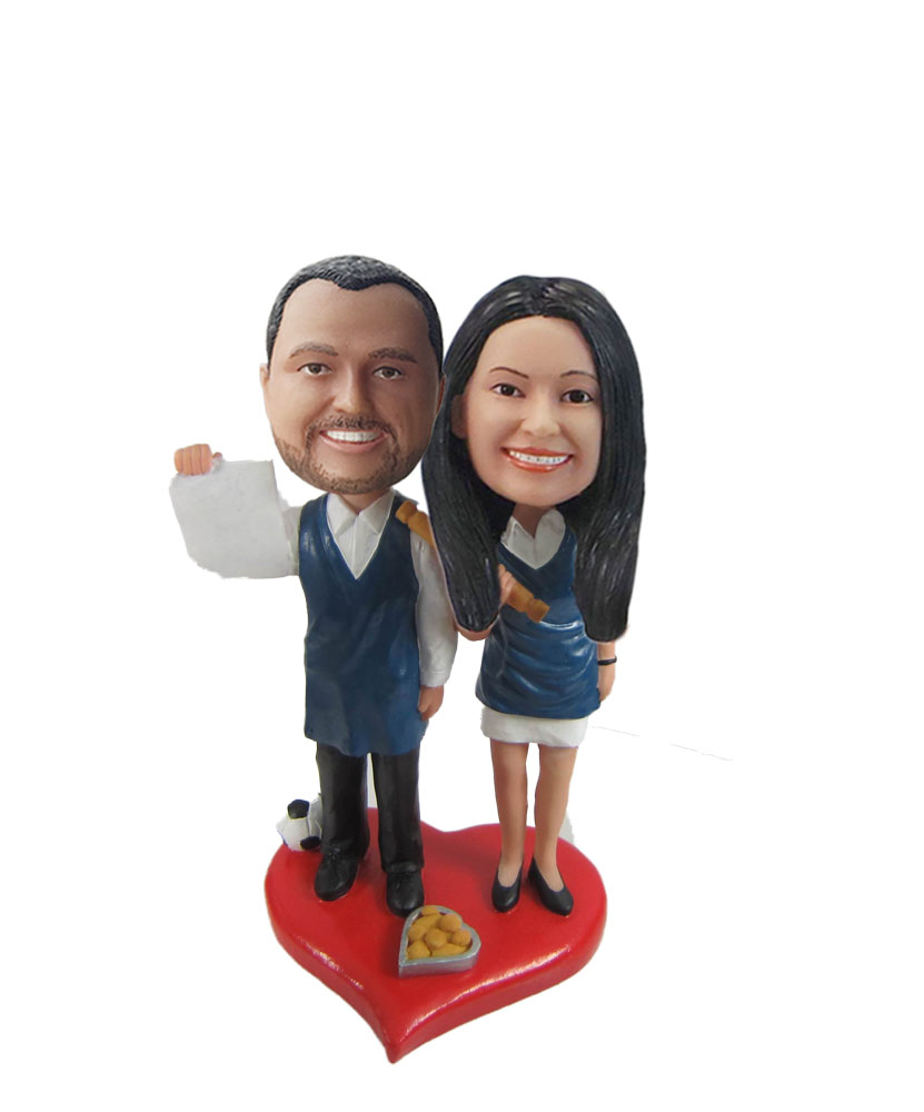 Couple Chef bobblehead doll W1090