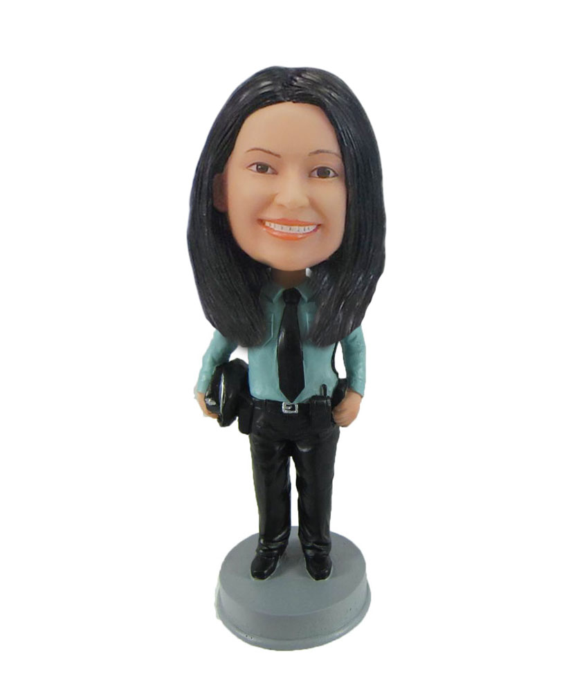 Female Police job Public servant bobblehead F994