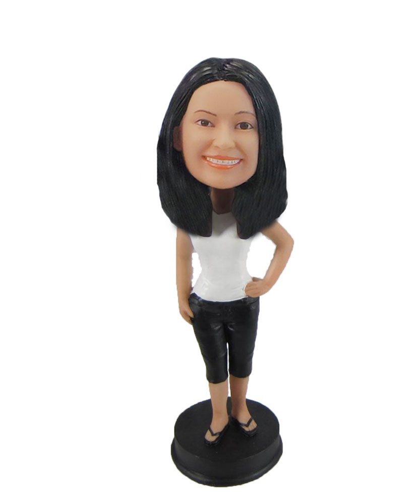 Female casual beautiful bobbleheads CUTE Girl personalized F1018