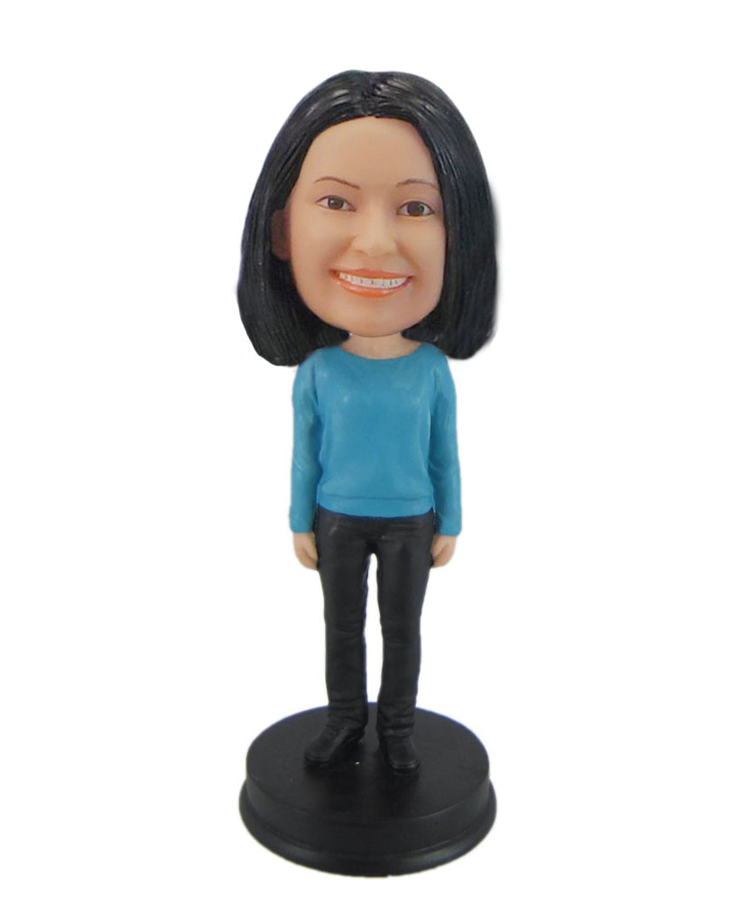 Bobbleheads custom T shirt female bobblehead F7483